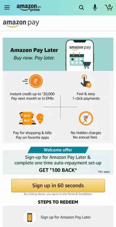 Amazon Pay Later Eligibility